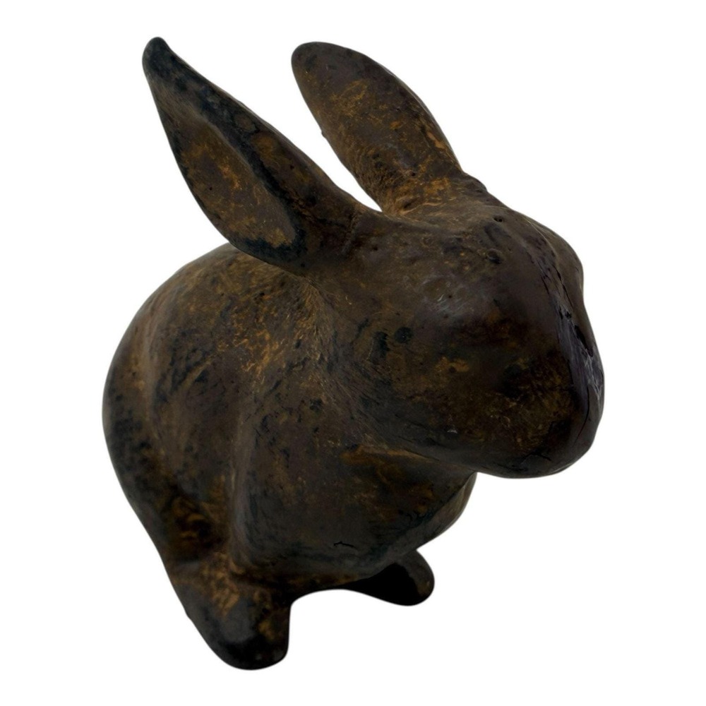 Small Cast Iron Rabbit Bunny Rustic Farmhouse Decor - Picture 8 of 12